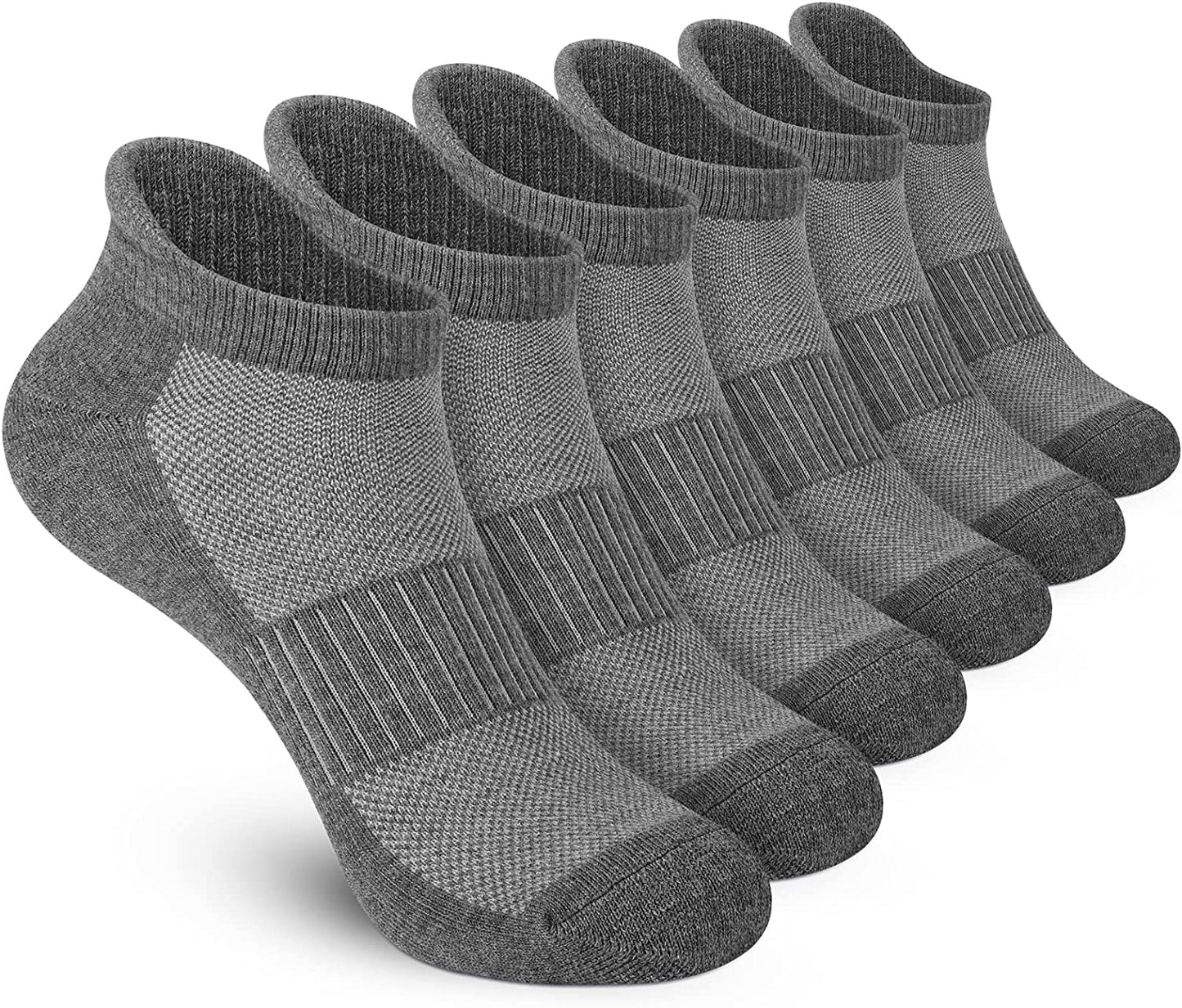 Felicigeely Ankle Athletic Running Socks Low Cut Sports Socks Breathable Cushioned Tab Socks for Men Women 6 Pairs