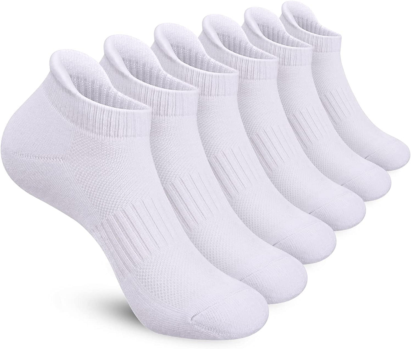 Felicigeely Ankle Athletic Running Socks Low Cut Sports Socks Breathable Cushioned Tab Socks for Men Women 6 Pairs