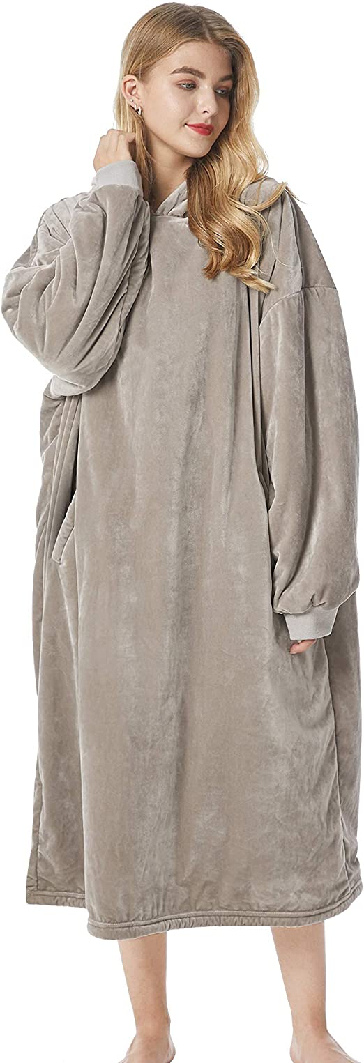Felicigeely Blanket Sweatshirt,Oversized Fleecehug Hoodie Wearable Blanket,Soft Warm Comfortable Giant Front Pocket for Adults Men Women Teens Friends