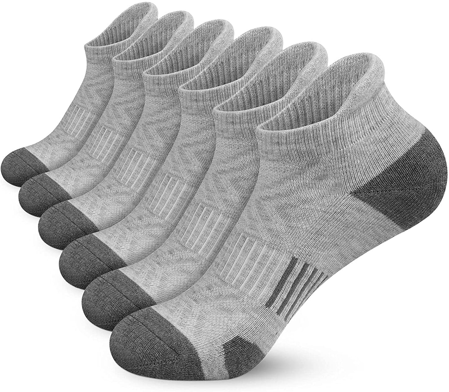 Ankle Athletic Running Socks Cushioned Breathable Low Cut Sports Socks with Tab Arch Support for Men Women (6Pairs)