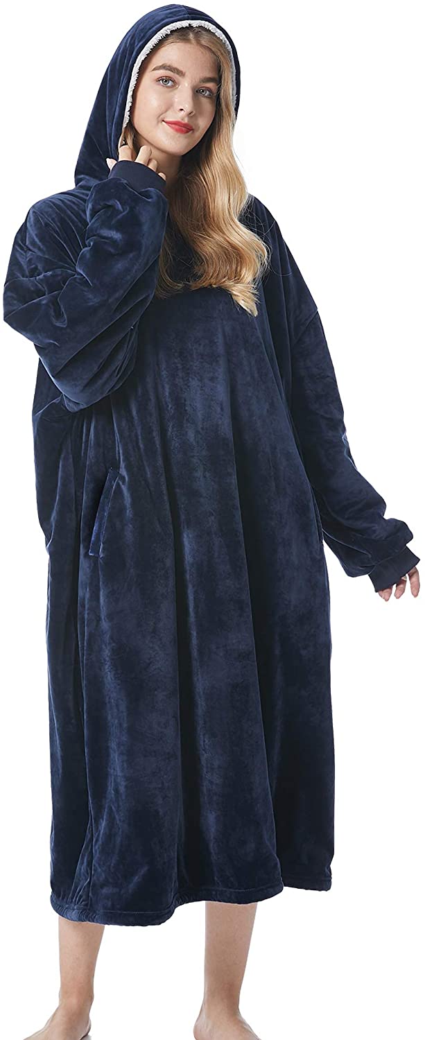 Felicigeely Blanket Sweatshirt,Oversized Fleecehug Hoodie Wearable Blanket,Soft Warm Comfortable Giant Front Pocket for Adults Men Women Teens Friends