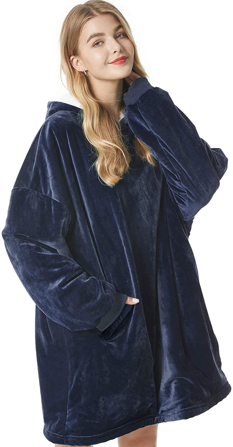 Felicigeely Blanket Sweatshirt,Oversized Fleecehug Hoodie Wearable Blanket,Soft Warm Comfortable Giant Front Pocket for Adults Men Women Teens Friends