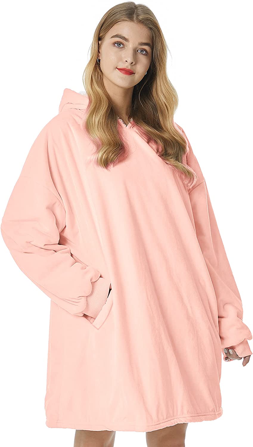 Felicigeely Blanket Sweatshirt,Oversized Fleecehug Hoodie Wearable Blanket,Soft Warm Comfortable Giant Front Pocket for Adults Men Women Teens Friends