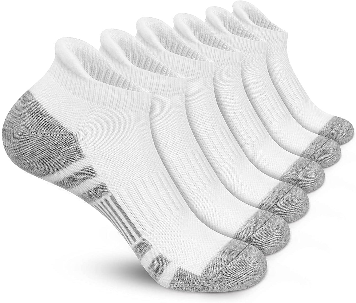 Felicigeely Ankle Athletic Running Socks Low Cut Sports Socks Breathable Cushioned Tab Socks for Men Women 6 Pairs