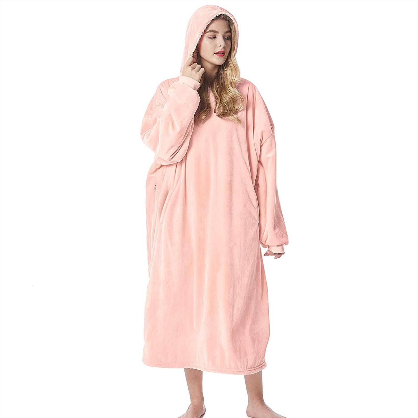 Felicigeely Blanket Sweatshirt,Oversized Fleecehug Hoodie Wearable Blanket,Soft Warm Comfortable Giant Front Pocket for Adults Men Women Teens Friends