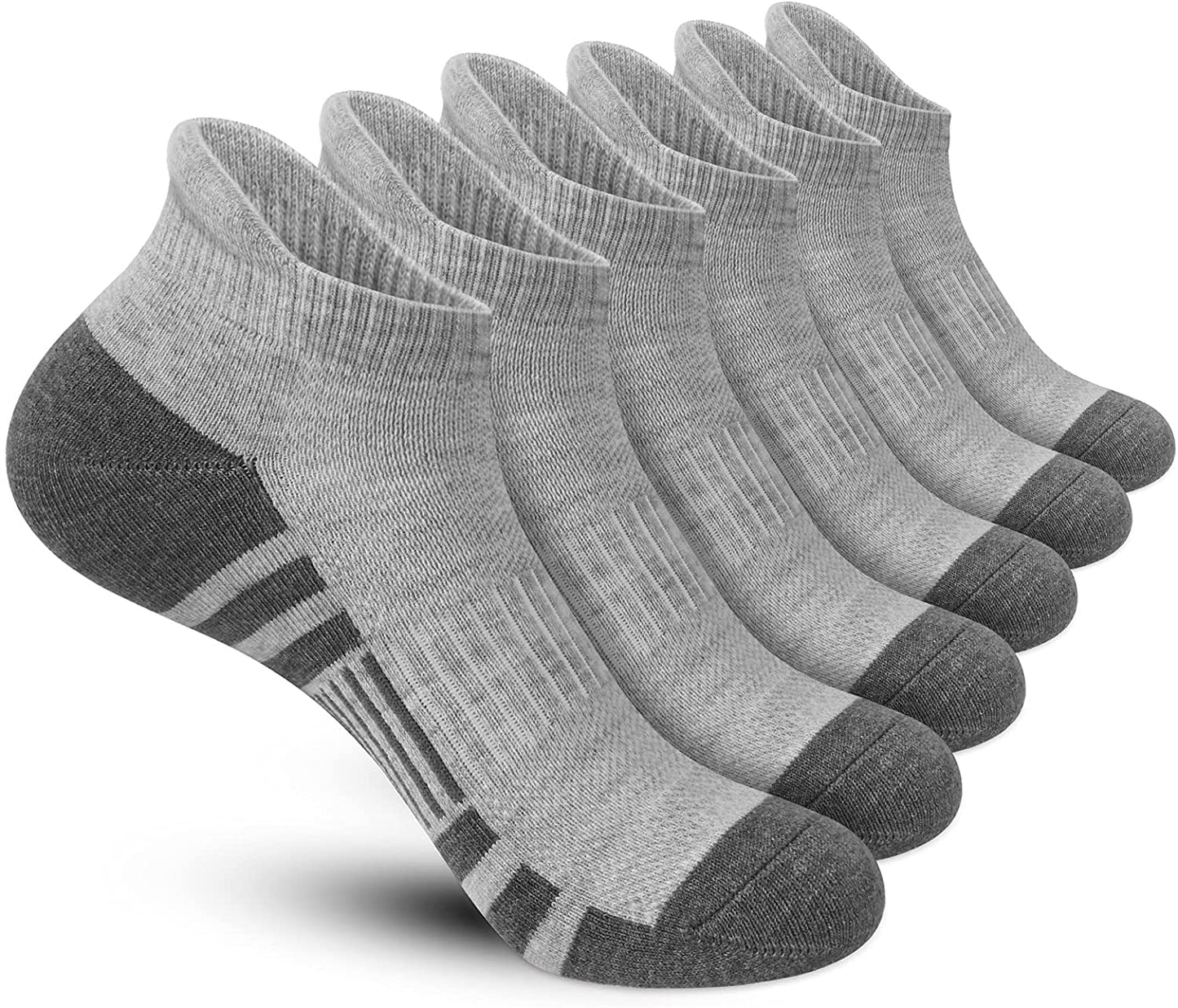 Felicigeely Ankle Athletic Running Socks Low Cut Sports Socks Breathable Cushioned Tab Socks for Men Women 6 Pairs