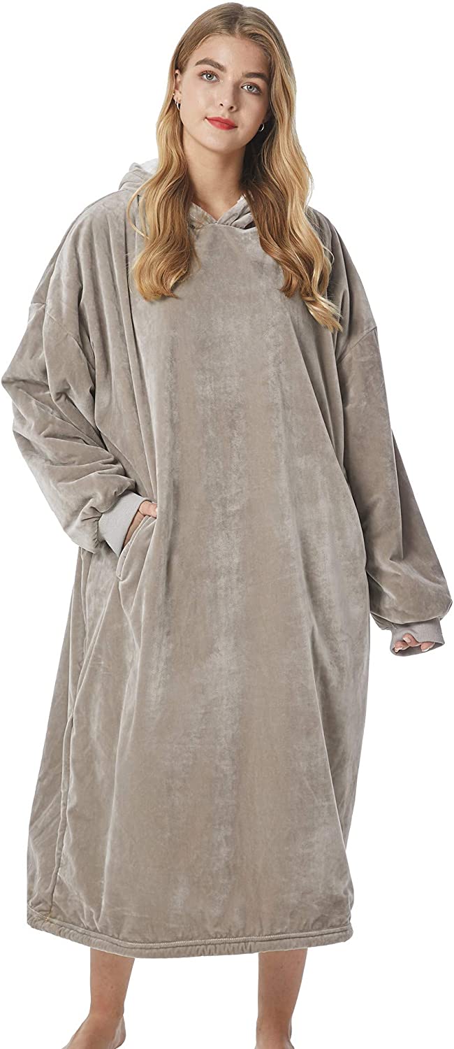 Felicigeely Blanket Sweatshirt,Oversized Fleecehug Hoodie Wearable Blanket,Soft Warm Comfortable Giant Front Pocket for Adults Men Women Teens Friends