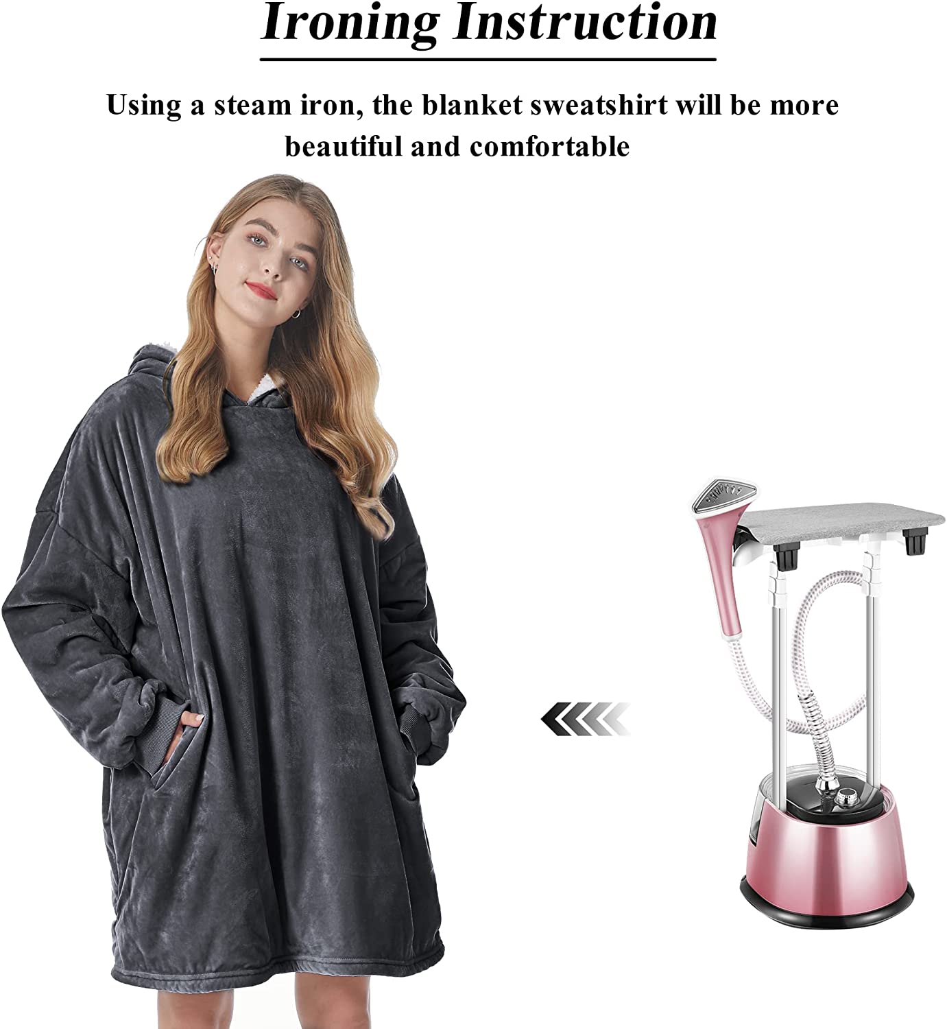 Felicigeely Blanket Sweatshirt,Oversized Fleecehug Hoodie Wearable Blanket,Soft Warm Comfortable Giant Front Pocket for Adults Men Women Teens Friends